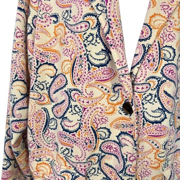 Cuddl Duds Lightweight Comfort Soft Knit Stretch Blazer Paisley Womens Jacket 2X - Picture 6 of 16
